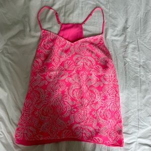 Lilly Pulitzer Pink & White Seashell Reversible Tank Size Medium